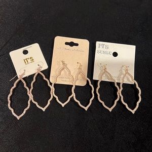 Earrings 3 pairs